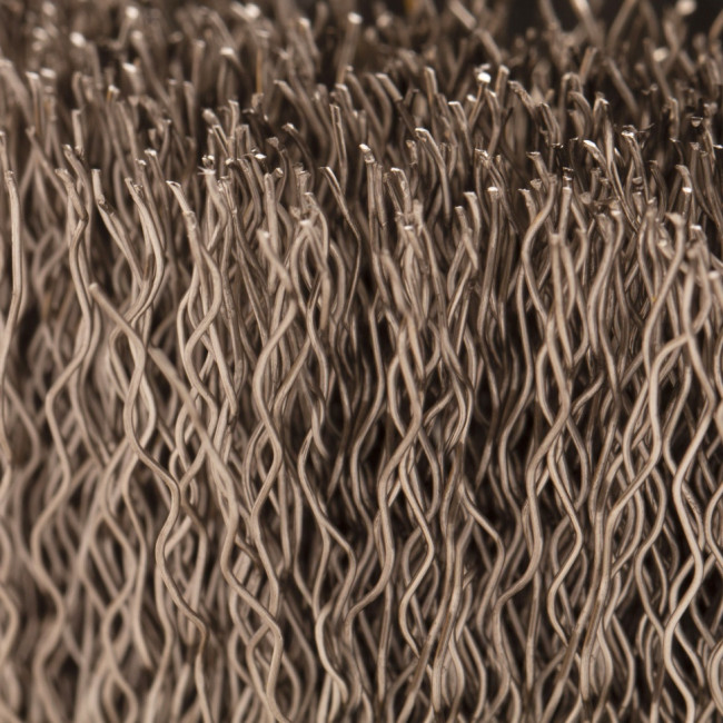 Щетка для УШМ, 75 мм, &quot;Чашка&quot;, витая нержавеющая проволока 0.3 мм, М14 Denzel