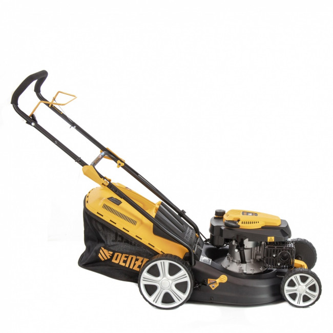 Газонокосилка бензиновая GLD-460, 146 куб.см, ширина 46 см, ручная, 7 уровней, травосборник 50 л Denzel