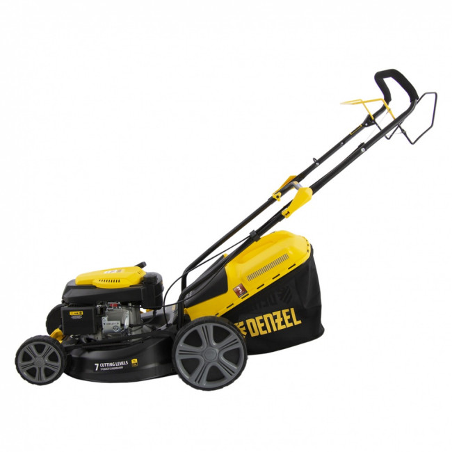 Газонокосилка бензиновая GLD-460SP, 146 куб.см, ширина 46 см, привод 7 уровней, травосборник 50 л Denzel Газонокосилка бензиновая GLD-460SP, 146 куб.см, ширина 46 см, привод 7 уровней, травосборник 50 л Denzel