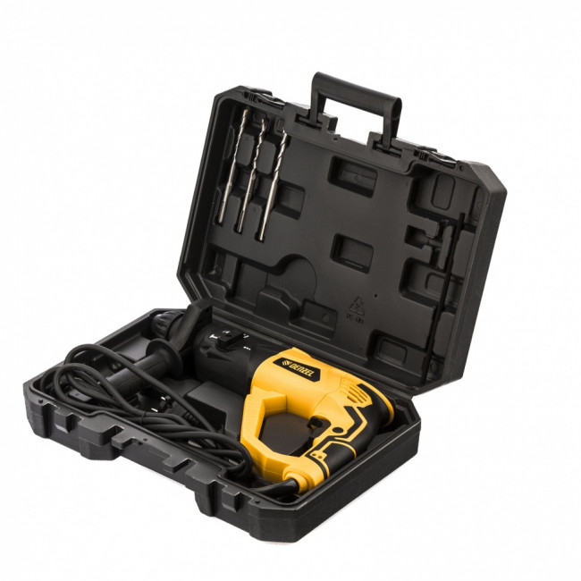 Перфоратор электрический RH-1050-26, SDS-plus, 1050 Вт, 3.2 Дж, 3 плюс 1 режим Denzel Перфоратор электрический RH-1050-26, SDS-plus, 1050 Вт, 3.2 Дж, 3 плюс 1 режим Denzel