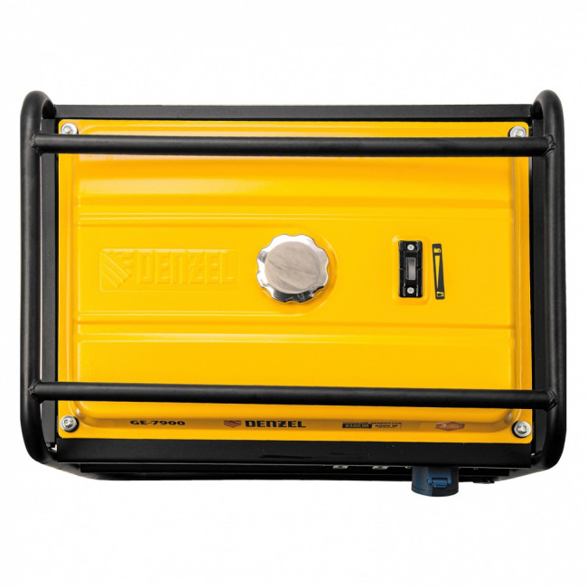 Генератор бензиновый GE 7900, 6.5 кВт, 220 В/50 Гц, 25 л, ручной пуск Denzel