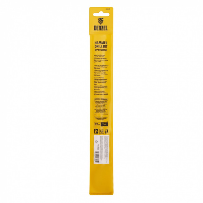 Бур по бетону, двойная спираль, три пылеотводящие кромки, 16 x 260 мм DENZEL ( 705038 )