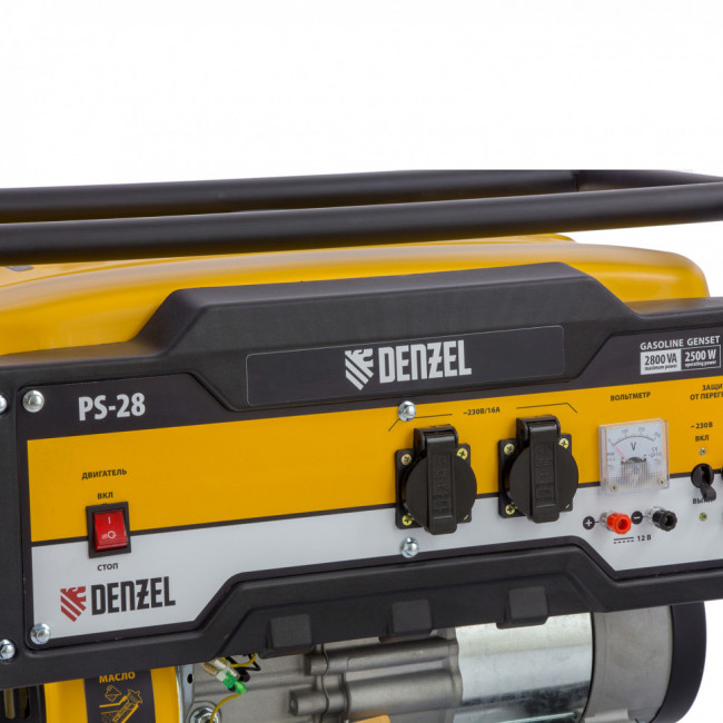 Генератор бензиновый PS 28, 2.8 кВт, 230 В, 15 л, ручной стартер Denzel ( 946824 ) Генератор бензиновый PS 28, 2.8 кВт, 230 В, 15 л, ручной стартер Denzel ( 946824 )