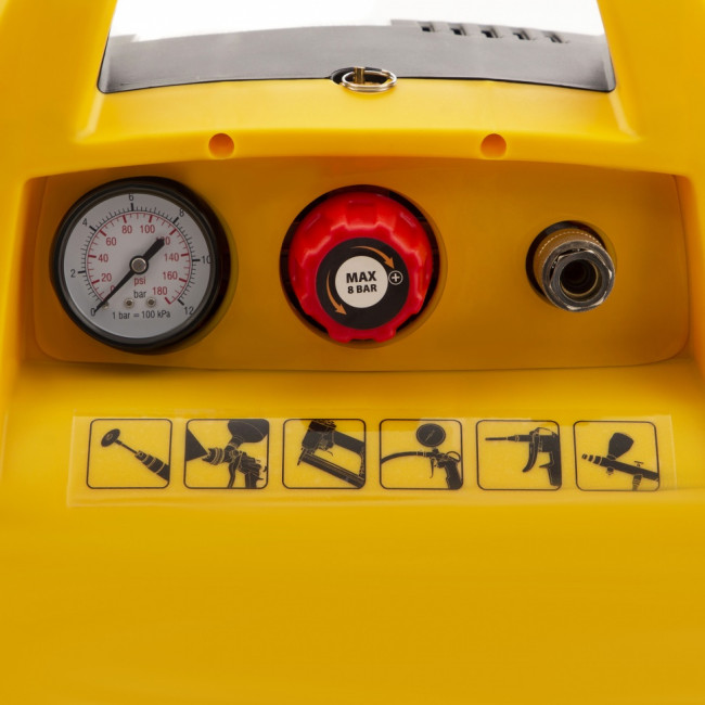 Компрессор воздушный безмасляный РС 1/6-180,1, 1 кВт, 180 л/мин, 6 л Denzel Компрессор воздушный безмасляный РС 1/6-180,1, 1 кВт, 180 л/мин, 6 л Denzel