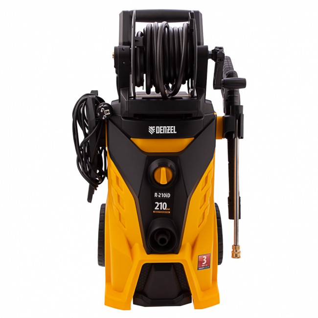 Моечная машина высокого давления R-210iD, 2600 Вт, 210 бар, 8.0 л/мин, асинхронный двигатель, барабан Denzel ( 58237 )
