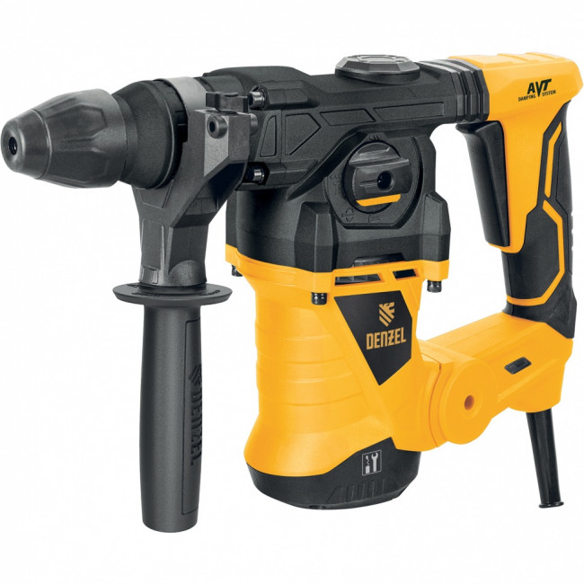 Перфоратор электрический RHV-1250-30, SDS-plus, 1250 Вт, 5 Дж, 3 плюс 1 режим Denzel