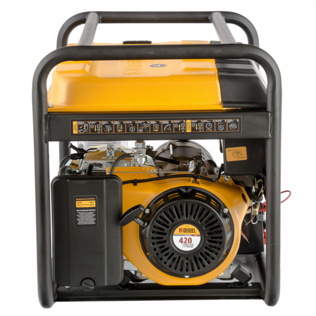 Генератор бензиновый PS 80 E-3, 6.6 кВт, 400 В, 25 л, электростартер Denzel Генератор бензиновый PS 80 E-3, 6.6 кВт, 400 В, 25 л, электростартер Denzel