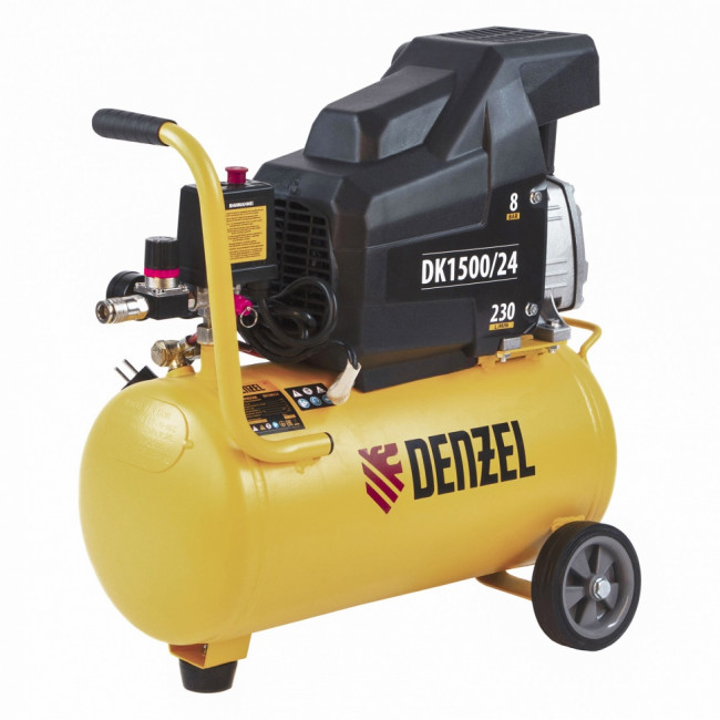 Компрессор воздушный DK1500/24, Х-PRO 1.5 кВт, 230 л/мин, 24 л Denzel Компрессор воздушный DK1500/24, Х-PRO 1.5 кВт, 230 л/мин, 24 л Denzel