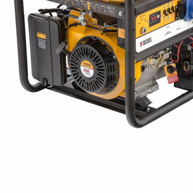 Генератор бензиновый PS 90 ED-3, 9.0 кВт, переключение режима 230 В/400 В, 25 л, электростартер Denzel Генератор бензиновый PS 90 ED-3, 9.0 кВт, переключение режима 230 В/400 В, 25 л, электростартер Denzel