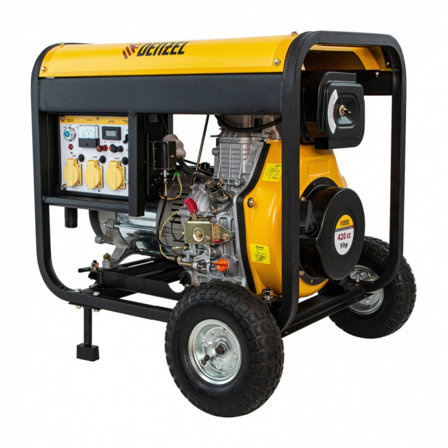 Генератор дизельный DD6300Е, 5.0 кВт, 220 В/50 Гц, 15 л, электростартер Denzel Генератор дизельный DD6300Е, 5.0 кВт, 220 В/50 Гц, 15 л, электростартер Denzel