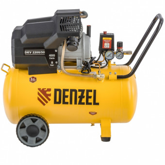 Компрессор воздушный DKV2200/50, Х-PRO 2.2 кВт, 400 л/мин, 50 л Denzel Компрессор воздушный DKV2200/50, Х-PRO 2.2 кВт, 400 л/мин, 50 л Denzel