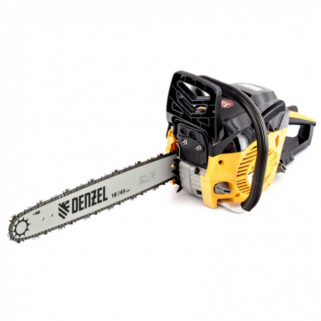 Пила цепная бензиновая DGS-5218, шина 45 см, 52 см3, 3.5 л.с, шаг 0.325, паз 1.5 мм, 72 звена Denzel Пила цепная бензиновая DGS-5218, шина 45 см, 52 см3, 3.5 л.с, шаг 0.325, паз 1.5 мм, 72 звена Denzel