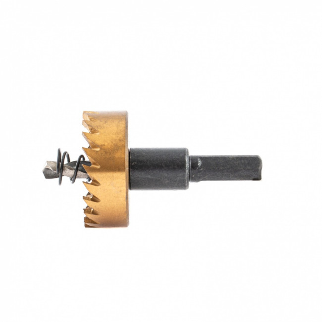 Коронка по металлу HSS, 38 мм, нитридтитановое покрытие Denzel ( 724111 ) Коронка по металлу HSS, 38 мм, нитридтитановое покрытие Denzel ( 724111 )