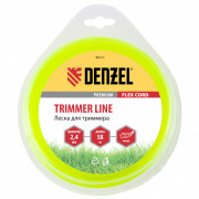 Леска для триммера, звезда 2.4 мм х 58 м, блистер Flex cord Denzel