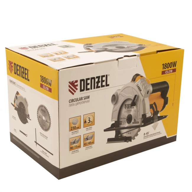 Пила циркулярная CS-210, 1800 Вт, 210 мм Denzel Пила циркулярная CS-210, 1800 Вт, 210 мм Denzel
