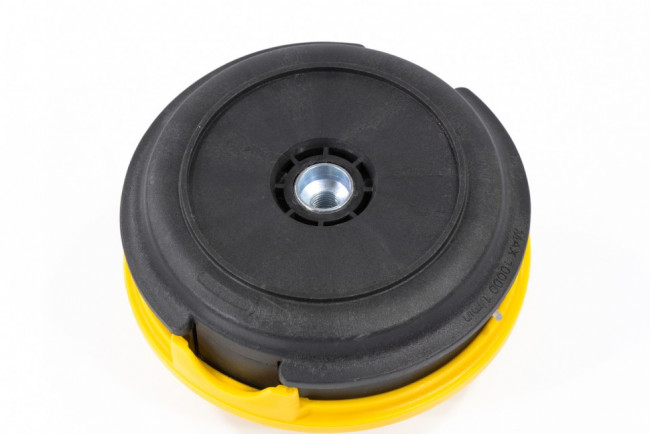 Катушка триммерная полуавтоматическая, легкая заправка лески, гайка M10x1.25, винт M10-M10, алюминиевая кнопка Denzel