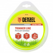 Леска для триммера двухкомпонентная, квадратная 3 мм x 15 м Extra cord Denzel