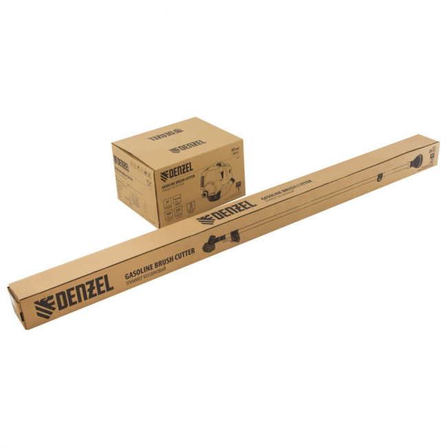 Триммер бензиновый DR-43, 43 см3, неразъемная штанга, состоит из 2 частей Denzel ( 96273 )