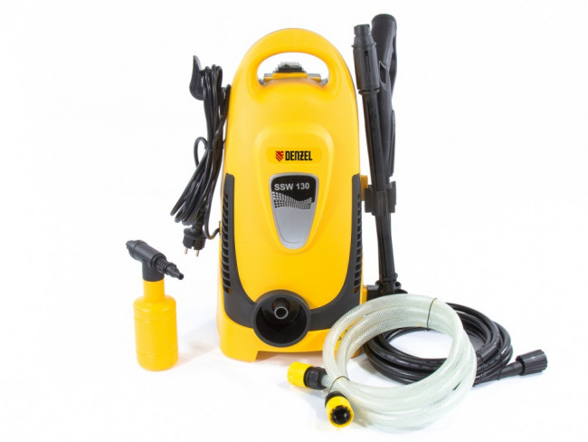 Моечная машина высокого давления SS W130,1600 Вт, 130 бар, 6 л/мин, самовсасывающая Denzel Моечная машина высокого давления SS W130,1600 Вт, 130 бар, 6 л/мин, самовсасывающая Denzel