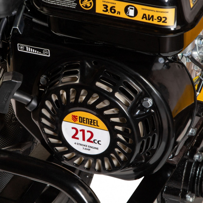 Мотоблок DPT-270X, 7 л.с, дисковое сцепление, ширина 90 см, глубина 35 см, фрез 3 х 4, ВОМ, передачи 2В/1Н Denzel Мотоблок DPT-270X, 7 л.с, дисковое сцепление, ширина 90 см, глубина 35 см, фрез 3 х 4, ВОМ, передачи 2В/1Н Denzel