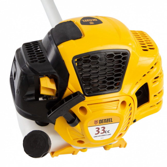 Триммер бензиновый DTL-33S, 33 см3, разъемная штанга, состоит из 2 частей Denzel ( 96262 )