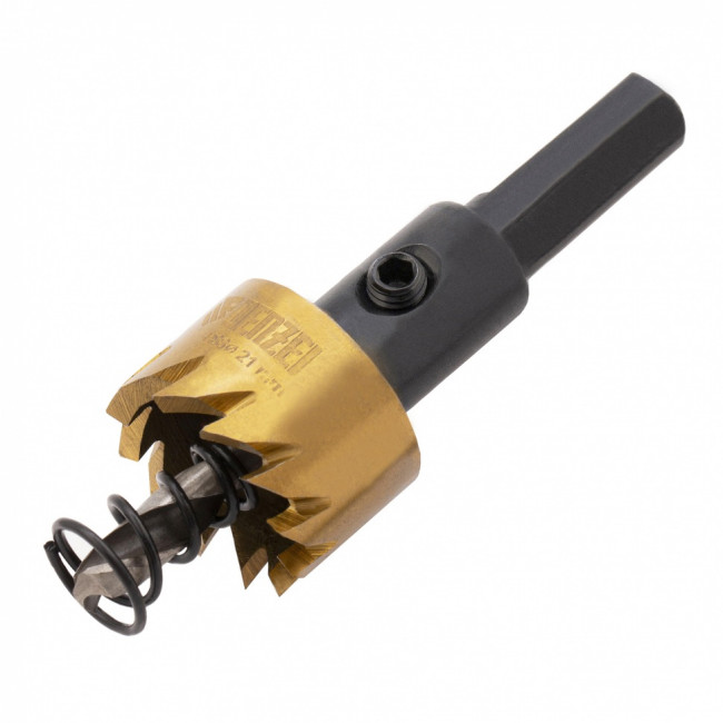 Коронка по металлу HSS, 21 мм, нитридтитановое покрытие Denzel ( 724102 ) Коронка по металлу HSS, 21 мм, нитридтитановое покрытие Denzel ( 724102 )