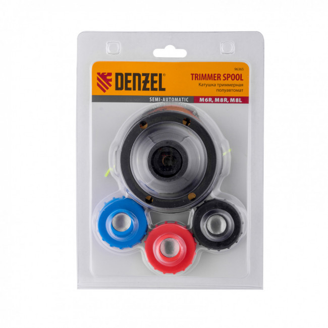 Катушка триммерная полуавтомат, шестигранник HEX х 15/6, болт М6 правый, М8 правый, М8 левый Denzel Катушка триммерная полуавтомат, шестигранник HEX х 15/6, болт М6 правый, М8 правый, М8 левый Denzel