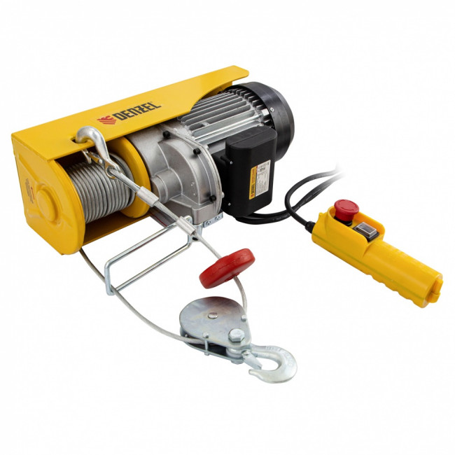 Тельфер электрический TF-1200,1.2 т, 1800 Вт, высота 12 м, 8 м/мин Denzel