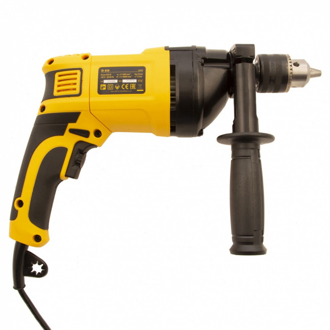 Дрель ударная ID-850, 850 Вт, 0-3000 об/мин, 48000 уд/мин Denzel