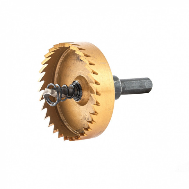 Коронка по металлу HSS, 55 мм, нитридтитановое покрытие Denzel ( 724118 ) Коронка по металлу HSS, 55 мм, нитридтитановое покрытие Denzel ( 724118 )