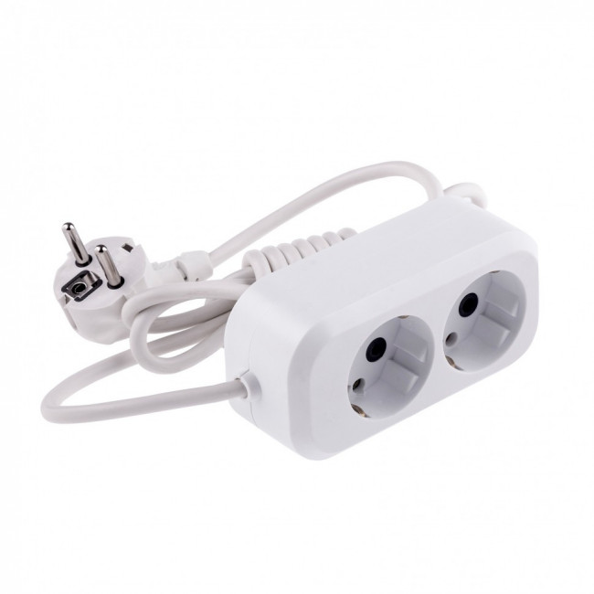 Удлинитель бытовой серия УХз-10-202, с заземлением, 2 м, 2 розетки, 10 A Denzel Удлинитель бытовой серия УХз-10-202, с заземлением, 2 м, 2 розетки, 10 A Denzel