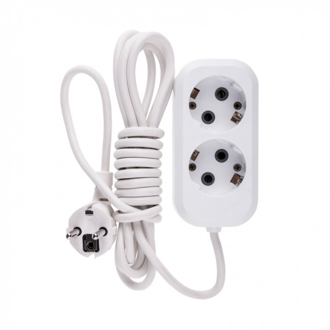 Удлинитель бытовой, серия УХз-10-203, с заземлением, 3 м, 2 розетки, 10 А Denzel Удлинитель бытовой, серия УХз-10-203, с заземлением, 3 м, 2 розетки, 10 А Denzel