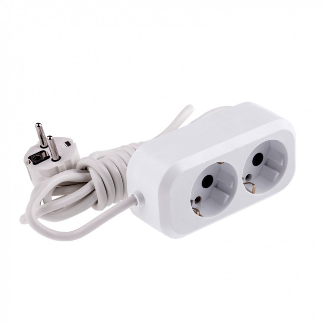 Удлинитель бытовой, серия УХз-10-203, с заземлением, 3 м, 2 розетки, 10 А Denzel Удлинитель бытовой, серия УХз-10-203, с заземлением, 3 м, 2 розетки, 10 А Denzel