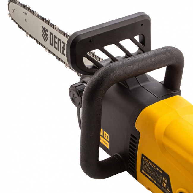 Пила цепная электрическая EDS-2000, 2 кВт,продольная, шина 40 см, шаг 3/8, паз 1.3 мм, 56 звеньев Denzel ( 95618 )