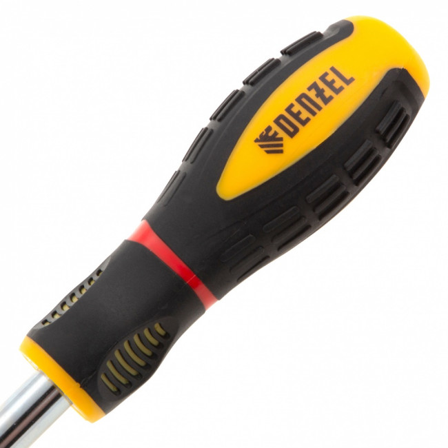 Отвертка комбинированная, SL3/16"-PH1, SL1/4"-PH2, 3-х компонентная рукоятка// Denzel ( 7713381 )