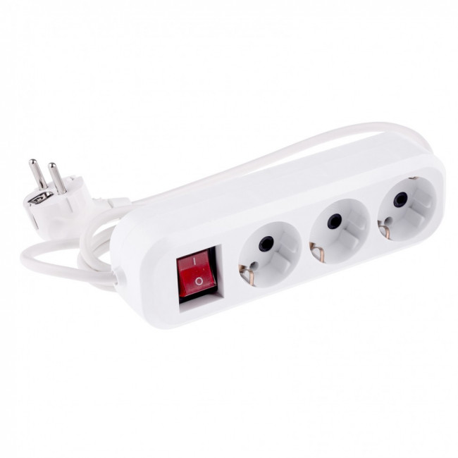 Удлинитель бытовой, с заземлением и выключателем, 2 м, 3 розетки, 10 A, серия УХз10 Denzel, ( 95970 ) Удлинитель бытовой, с заземлением и выключателем, 2 м, 3 розетки, 10 A, серия УХз10 Denzel, ( 95970 )