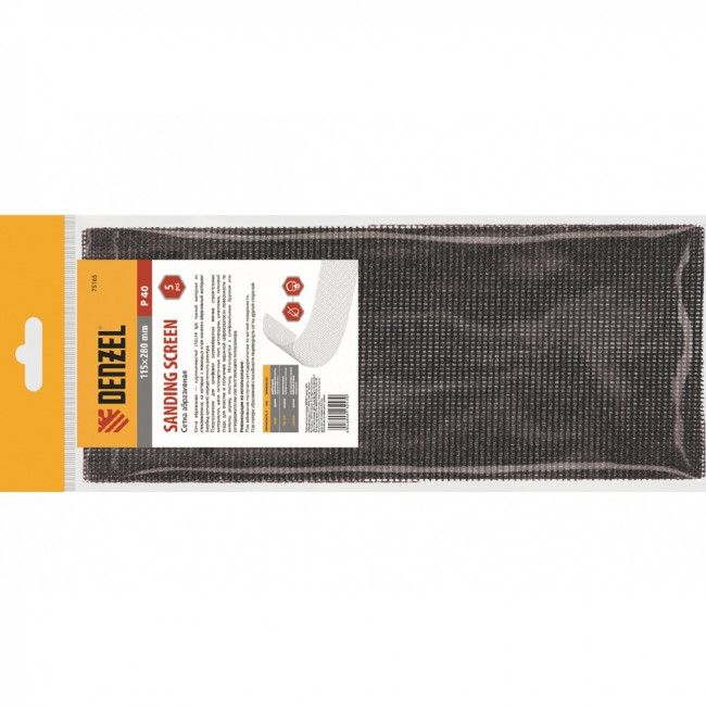 Сетка абразивная, P 100, 115 х 280 мм, 5 шт Denzel