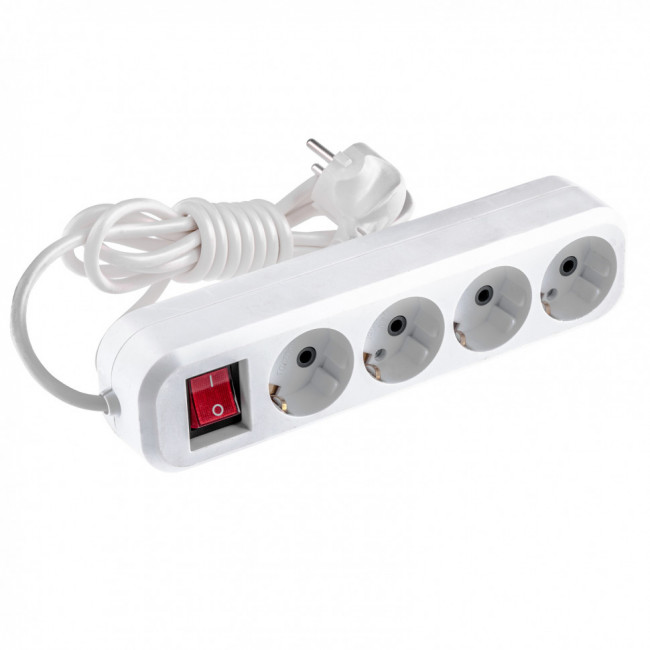 Удлинитель бытовой, с заземлением и выключателем, 4 м, 4 розетки, 10 A, серия УХз10 Denzel, ( 95977 ) Удлинитель бытовой, с заземлением и выключателем, 4 м, 4 розетки, 10 A, серия УХз10 Denzel, ( 95977 )