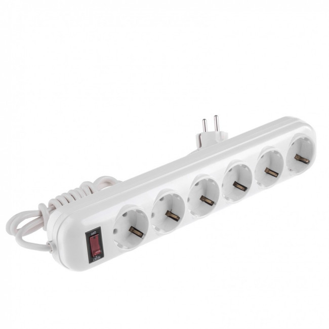 Удлинитель бытовой, с заземлением и выключателем, 5 м, 6 розеток, 10 A, серия УХз10 Denzel, ( 95982 ) Удлинитель бытовой, с заземлением и выключателем, 5 м, 6 розеток, 10 A, серия УХз10 Denzel, ( 95982 )