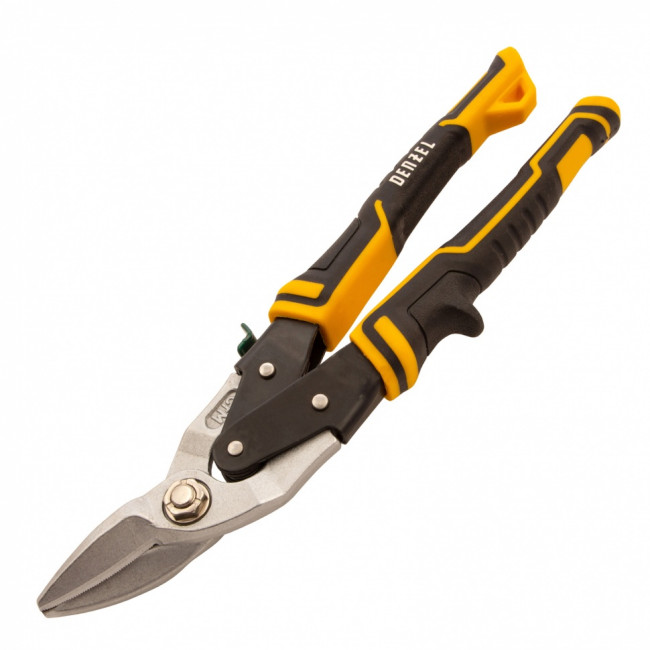 Ножницы по металлу, 270 мм, прямой и правый рез, сталь-СrMo, трехкомпонентные рукоятки Denzel ( 78371 ) Ножницы по металлу, 270 мм, прямой и правый рез, сталь-СrMo, трехкомпонентные рукоятки Denzel ( 78371 )