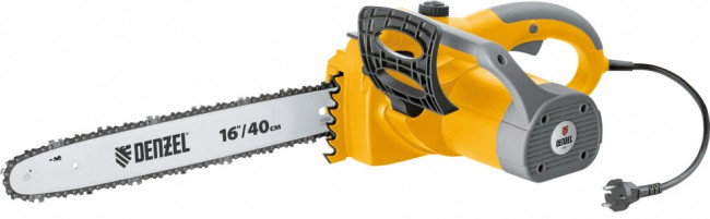 Пила цепная электрическая ELS-2000 с поперечным двигателем 16, 40 см, 13.5 м/с Denzel