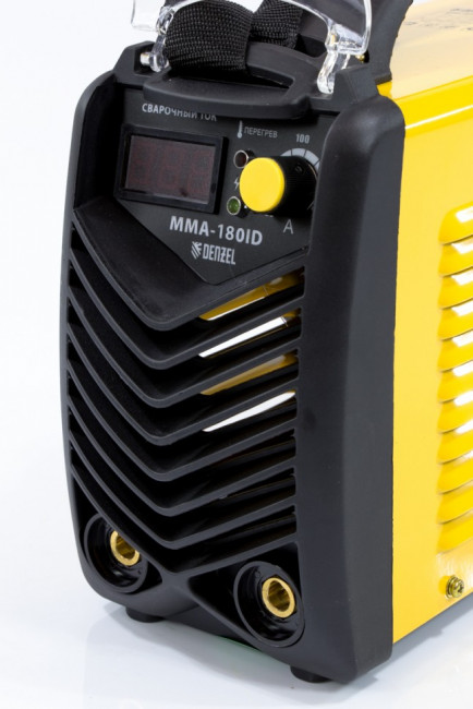 Аппарат инверторный дуговой сварки ММА-180ID, 180 А, ПВР 60%, диаметр электрода 1.6-4 мм, провод 2 м Denzel Аппарат инверторный дуговой сварки ММА-180ID, 180 А, ПВР 60%, диаметр электрода 1.6-4 мм, провод 2 м Denzel