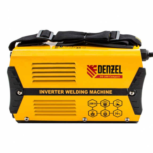 Аппарат инверторный дуговой сварки DS-200 Compact, 200 А, ПВ 70%, диаметр электрода 1.6-5 мм Denzel Аппарат инверторный дуговой сварки DS-200 Compact, 200 А, ПВ 70%, диаметр электрода 1.6-5 мм Denzel