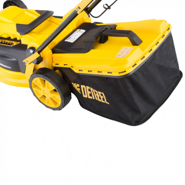 Газонокосилка электрическая GM-1800, 1800 Вт, ширина 38 см, 6 уровней, травосборник 40 л. Denzel, ( 96617 )